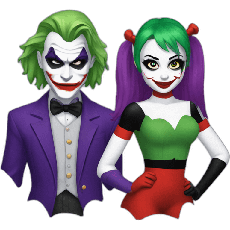 The joker and harley quinn emoji