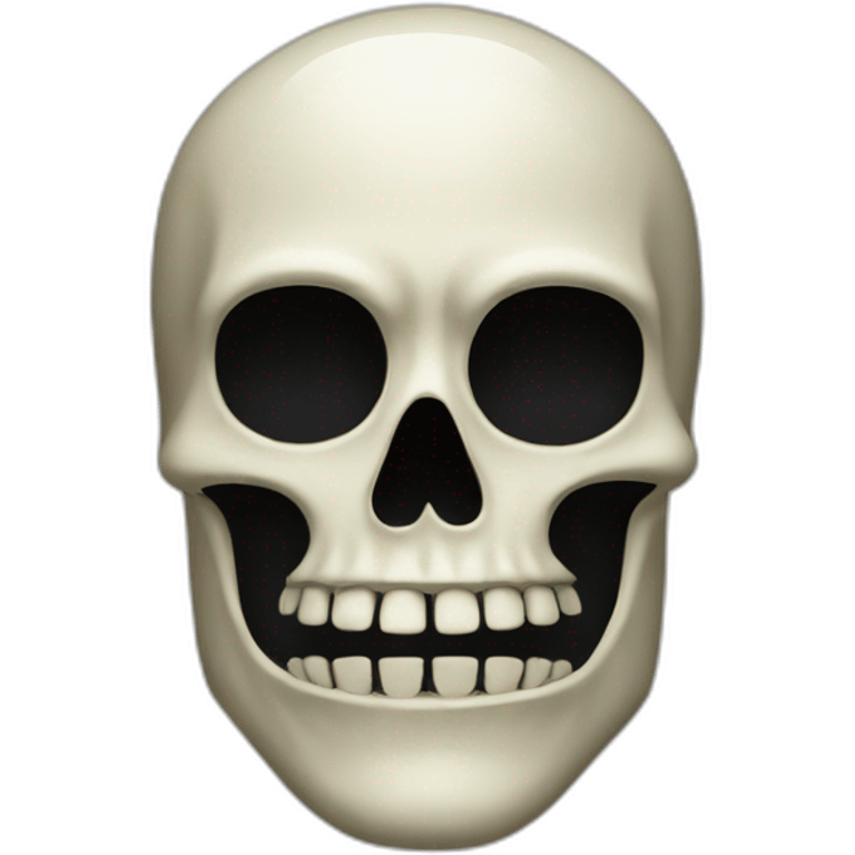 Skeleton mask with a black mask underneath it emoji