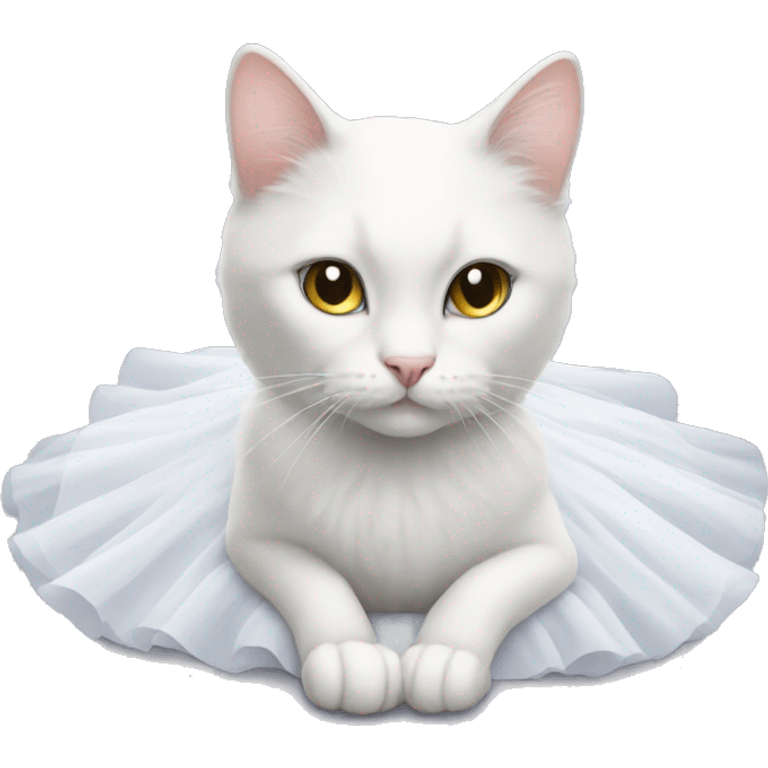 White cat ballet  emoji