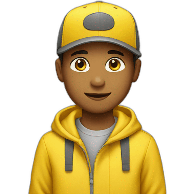 Boy wearing Yellow cap emoji