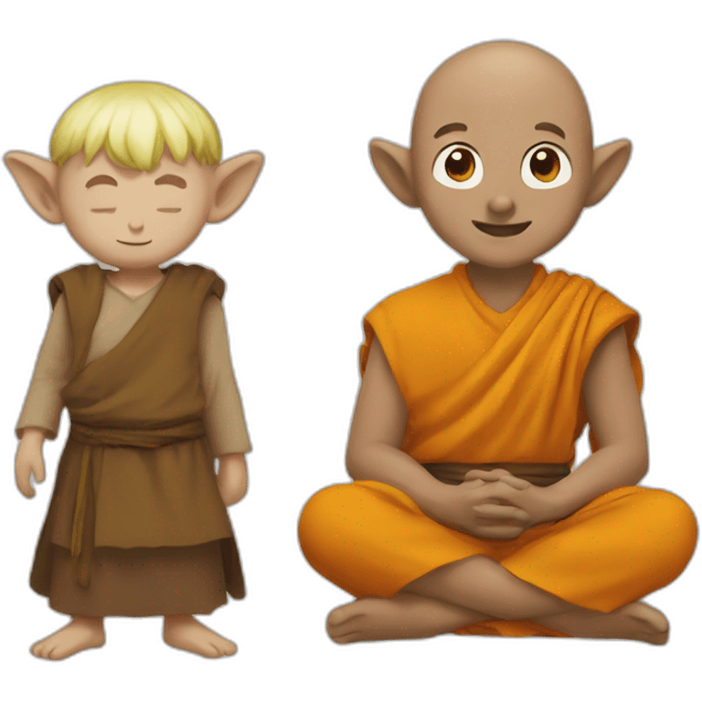 monk and a elf emoji