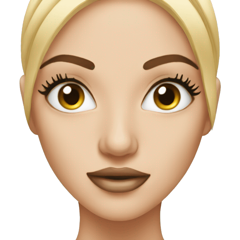 woman getting eyelash extensions emoji