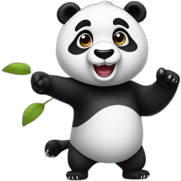 cute panda pointing left emoji