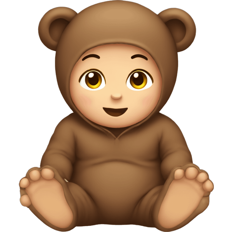 Baby wearing bear emoji