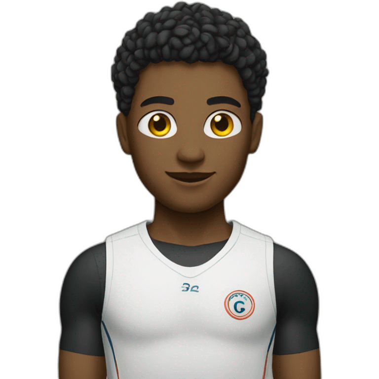 white young Athlete full body emoji