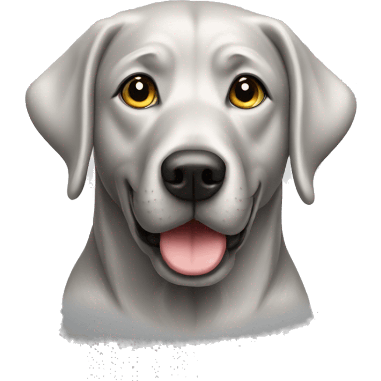 Silver lab dog  emoji