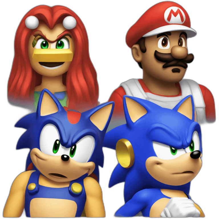 Sonic vs Super Mario emoji