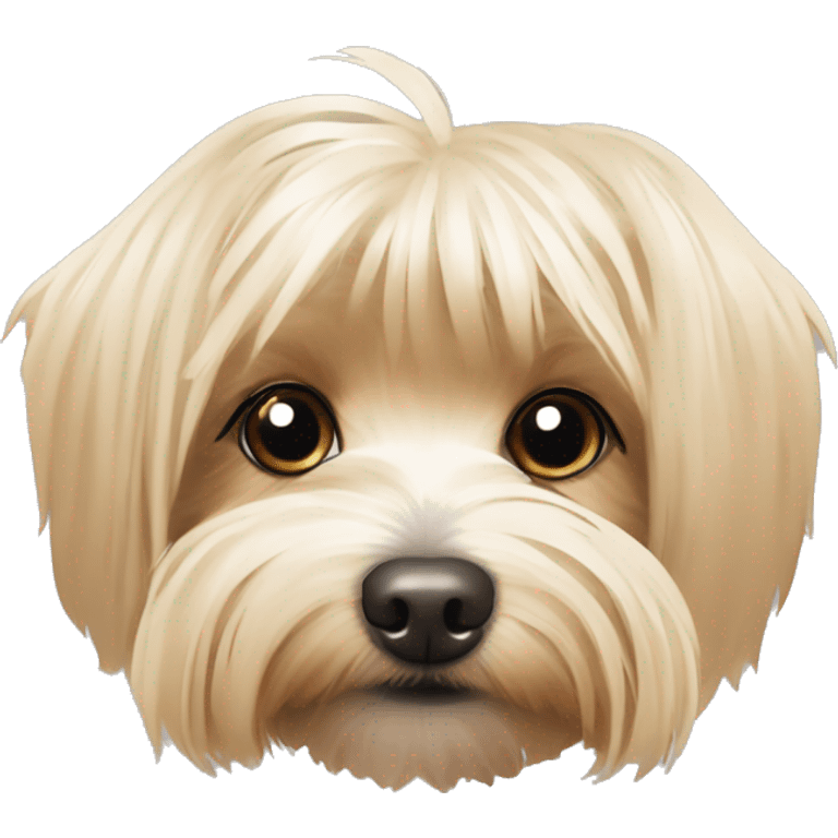 Blonde Yorkie Havanese ￼dog with floppy ears emoji