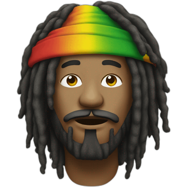 a rasta who smokes cannabis emoji