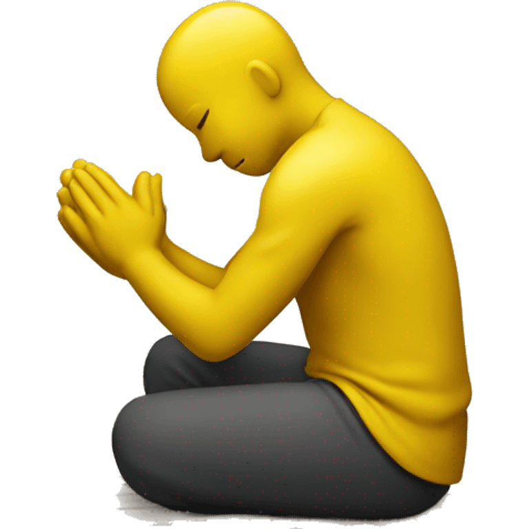 Yellow guy praying emoji