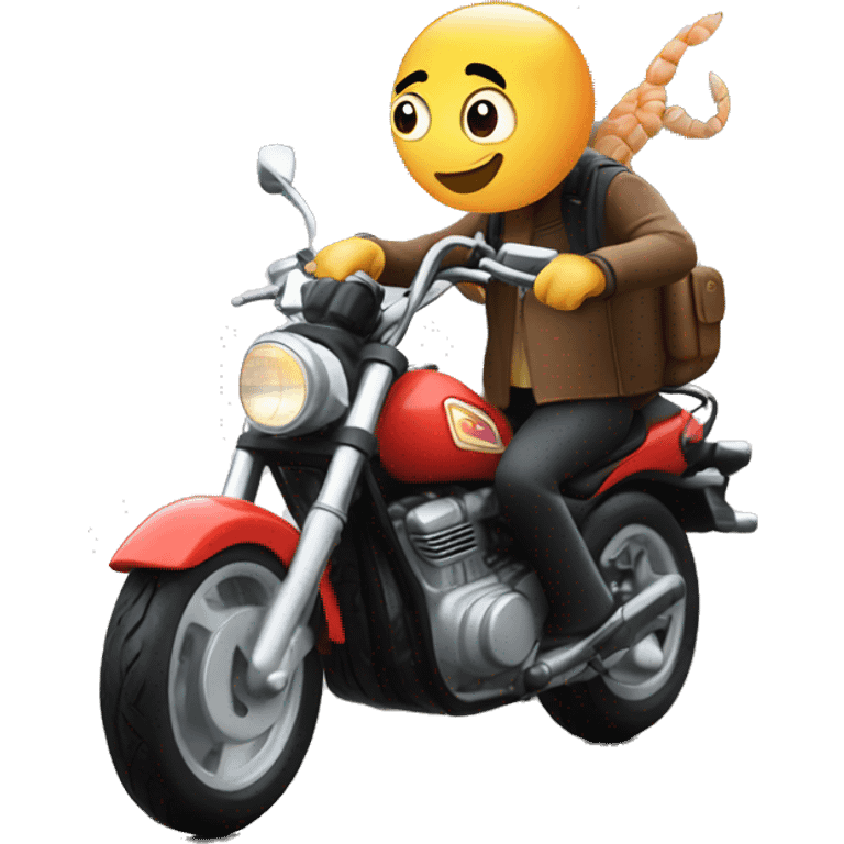 Scampi on a motorcycle emoji