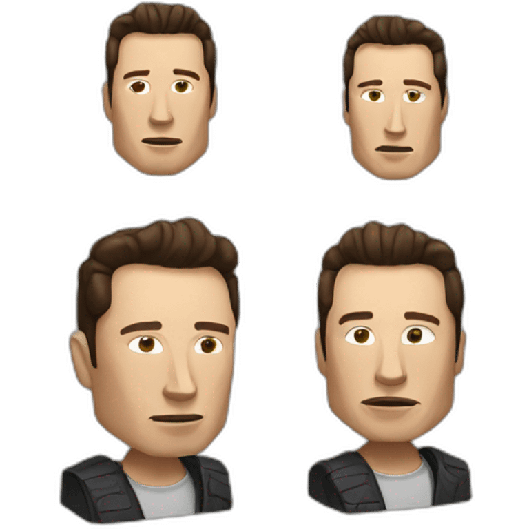 elon musk in moai rock style emoji