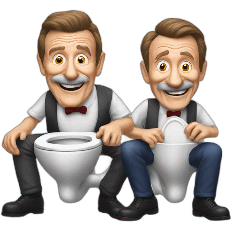 Chuckle Brothers on the toilet emoji