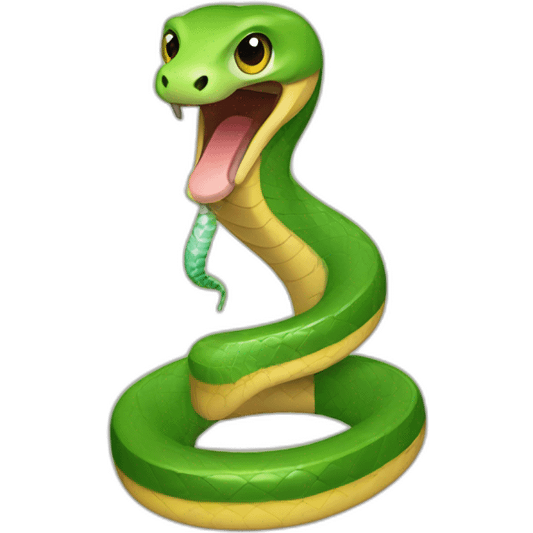 A snake with a hearing aid emoji