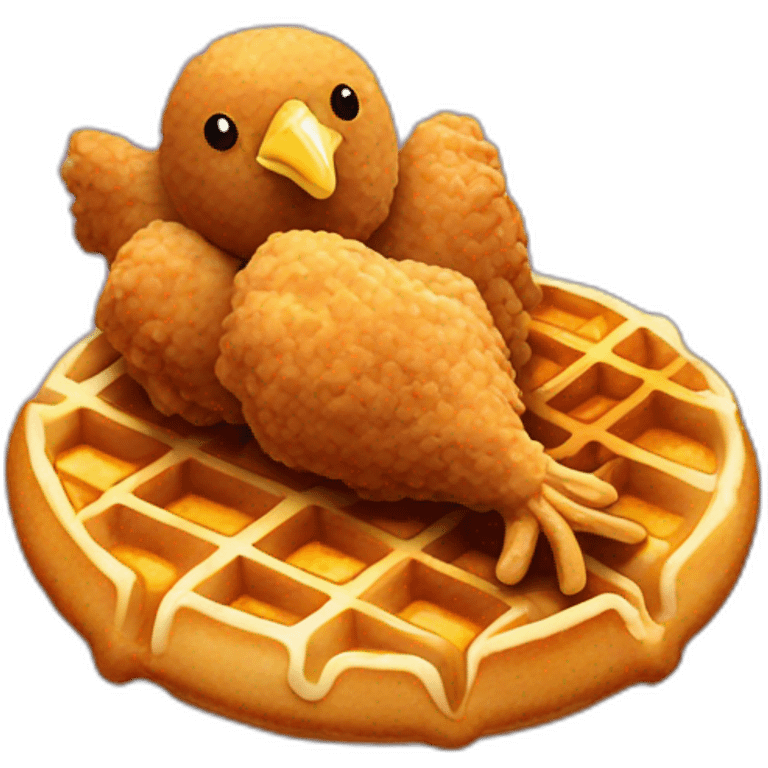 Fried Chicken and waffles emoji