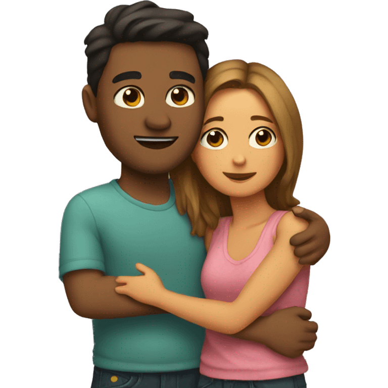 couple cuddling  emoji