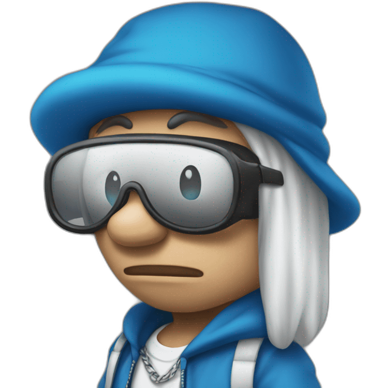 gangsta smurf emoji