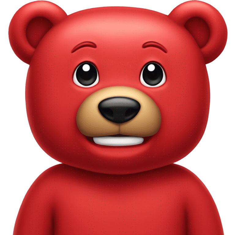 Red gummie bear  emoji