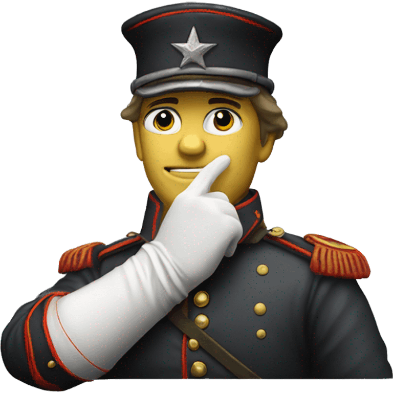 soldier in the Crimean War with a plaster cast on his arm emoji