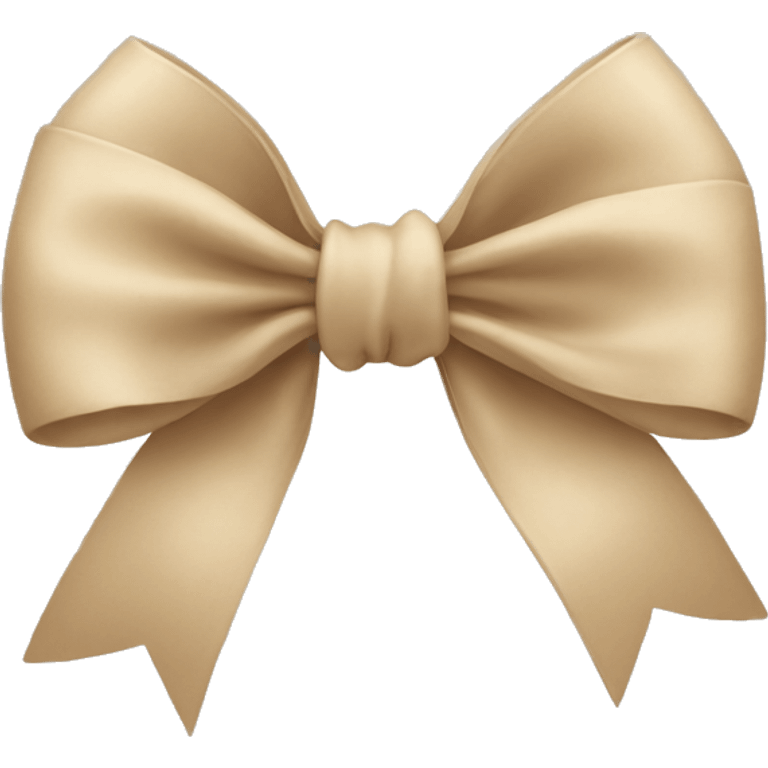 beige bow emoji