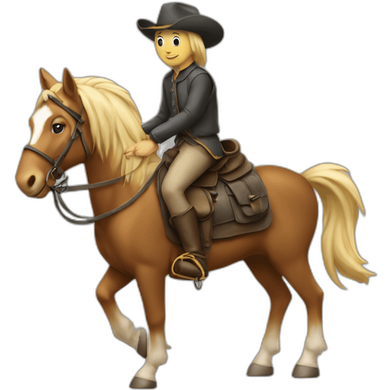 Souris sur un cheval emoji