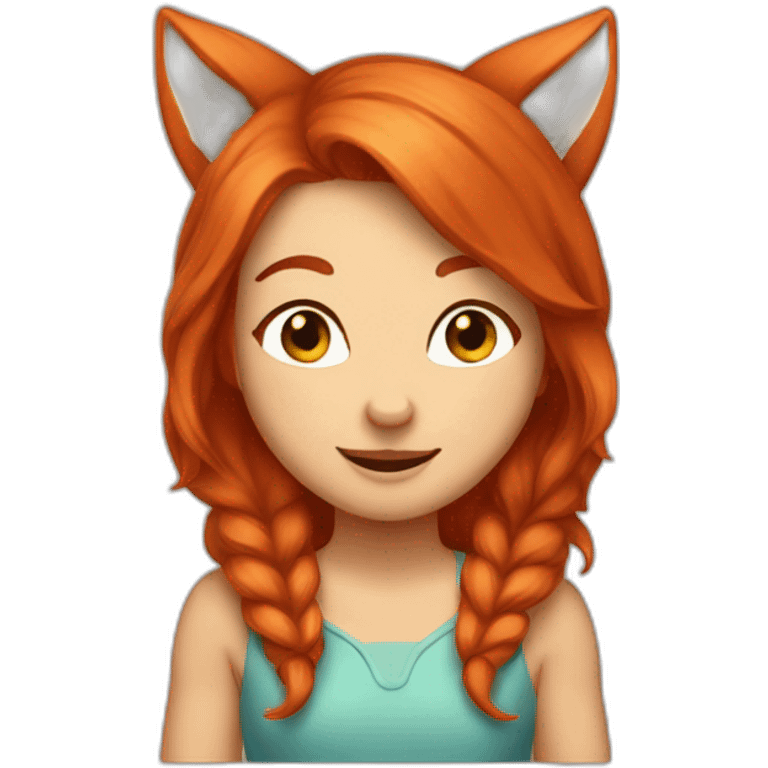 Gerl-redhead-Kare-happy-Fox ears emoji