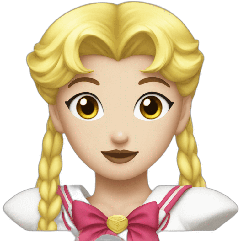 Muscular girl sailor moon emoji