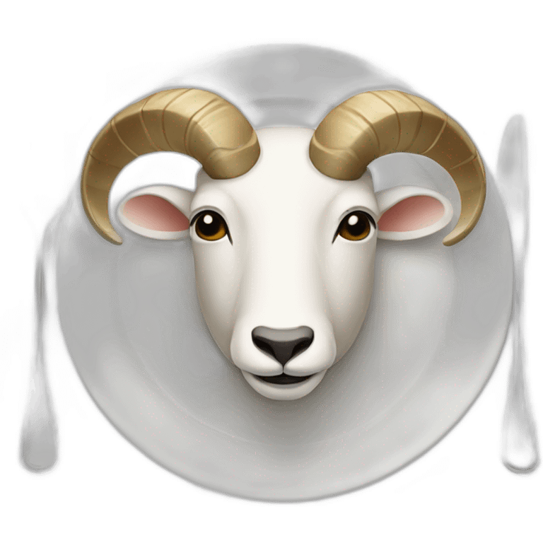 ram on a dinner plate emoji