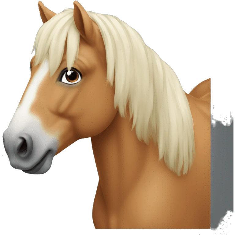 Horse, Short mane, Haflinger  emoji