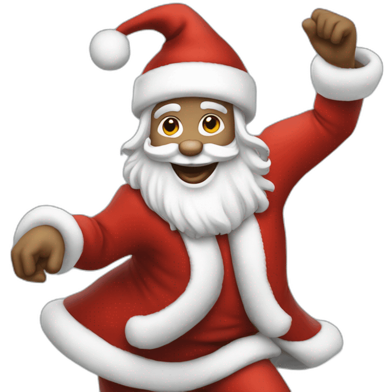 dancing-white-skin-santa emoji