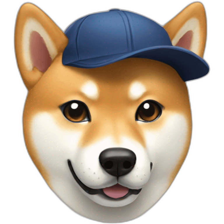 shiba inu with cap emoji