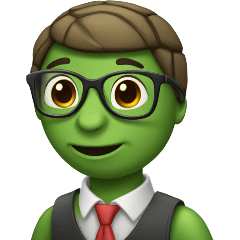 animal turtle as a school Teacher emoji