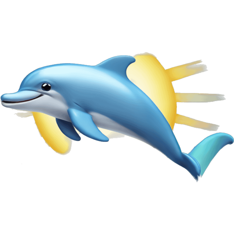 Dolphin jumping over rainbow  emoji