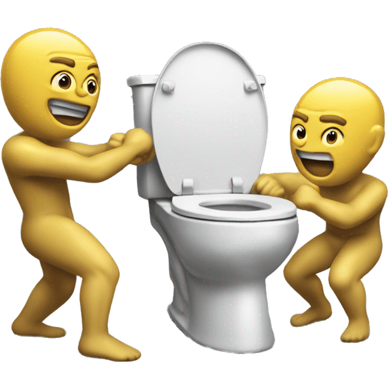 Skibidi toilet fighting Tvman emoji