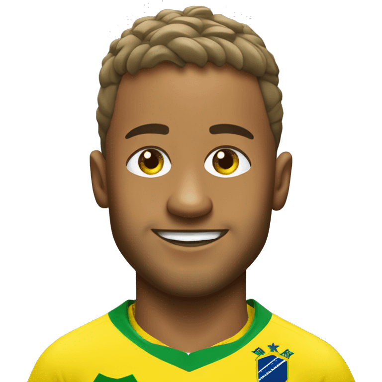 Realistic Emoji from the Soccer Player Neymar Jr. with Brazil Soccer Shirt emoji