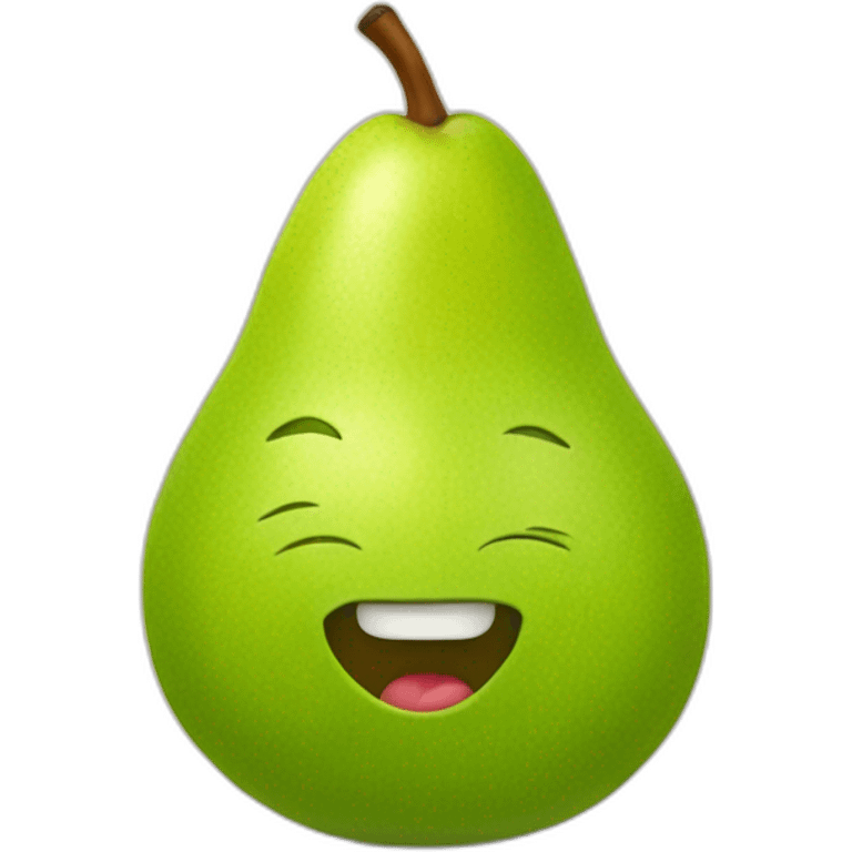 pear with hat emoji