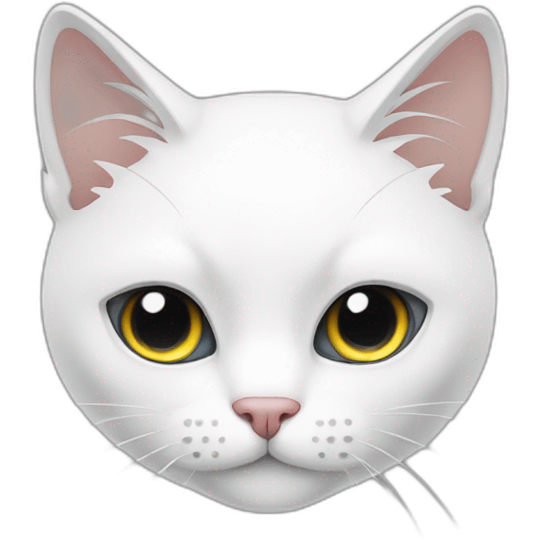 white cat as bandit emoji