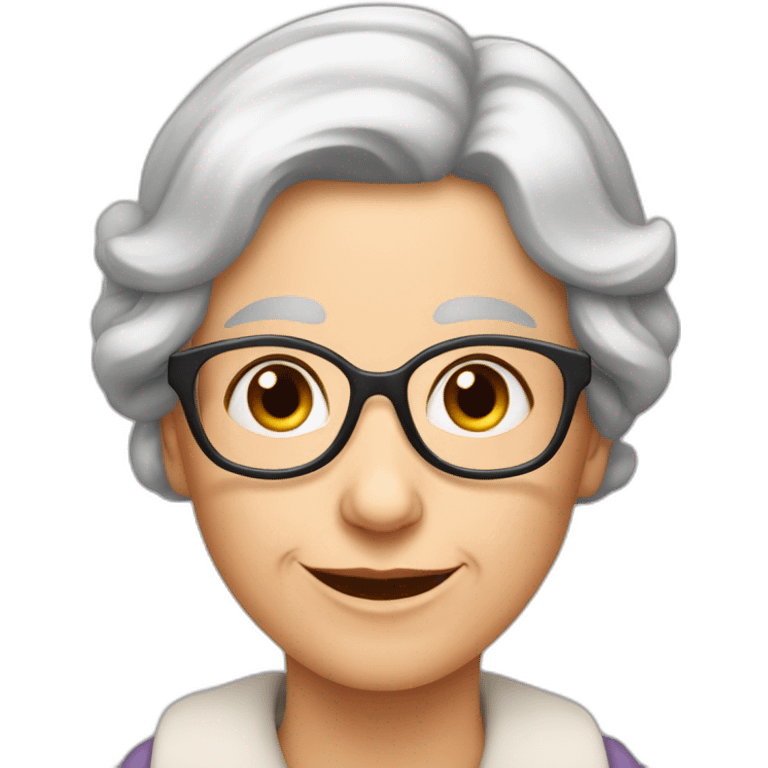 Une grand mère avec des oreilles de lapin emoji