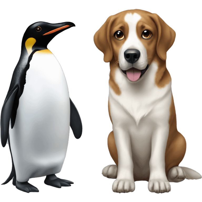 Dog with a penguin  emoji