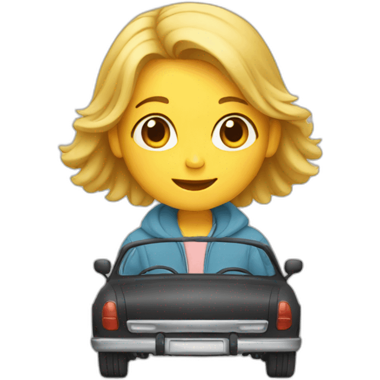 child in car emoji