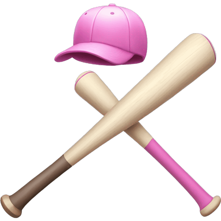 Pink Baseball x Baseball Bat x 1  emoji