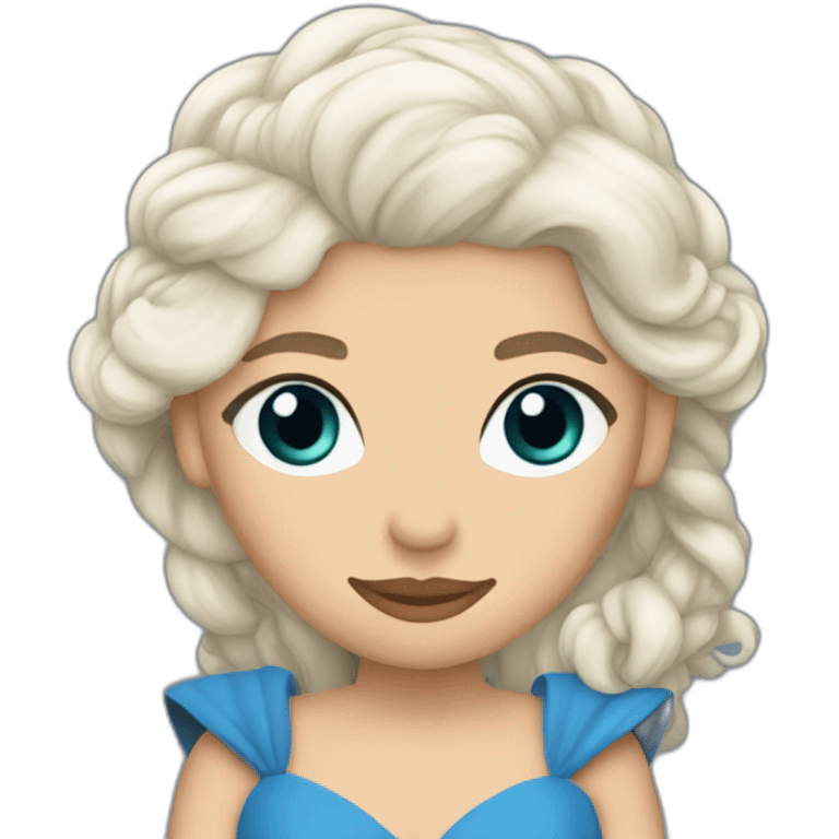 daenerys targaryen in blue dress emoji