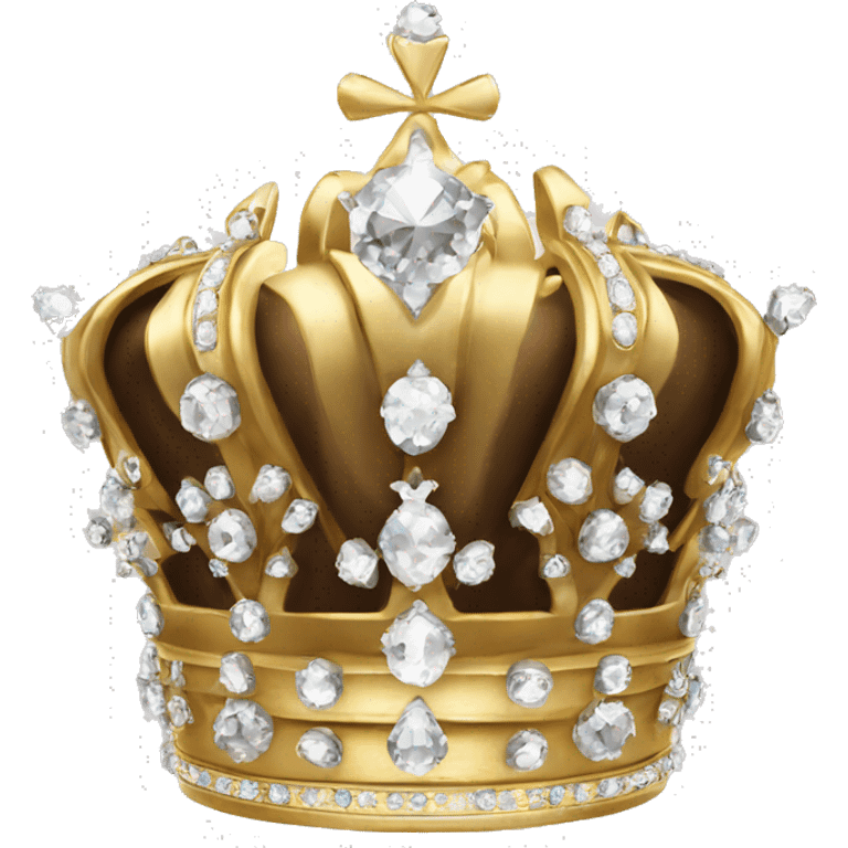 luxurious royal crown with diamonds placed on top emoji