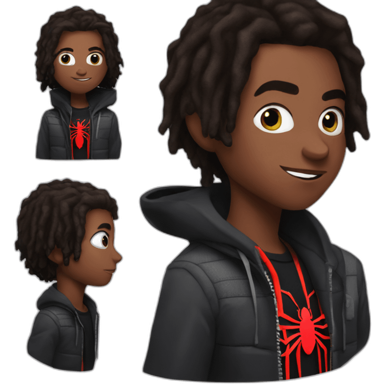 Miles morales across the spiderverse emoji