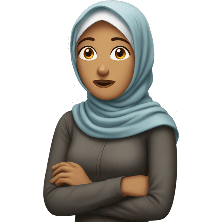 A confused woman with hijab emoji