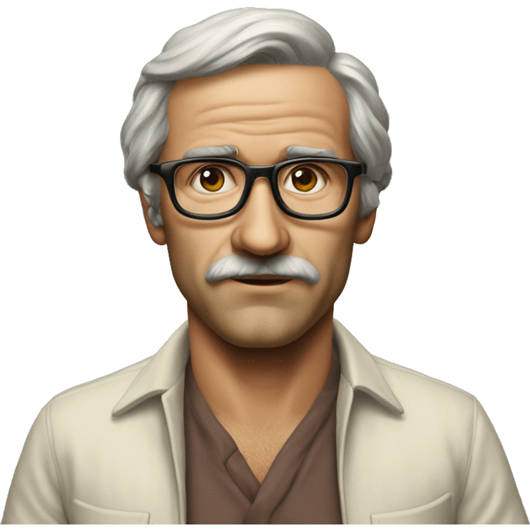 engenier 1970 photorealistic serious emoji