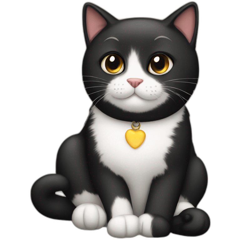 Black cat cute  emoji