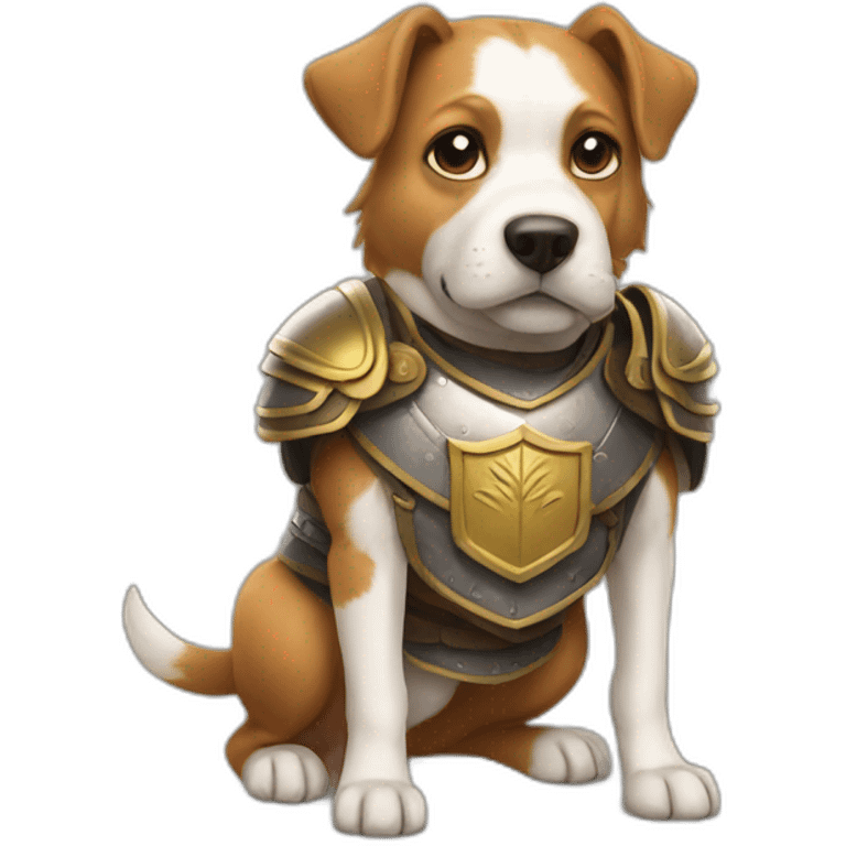 Dog with armor emoji