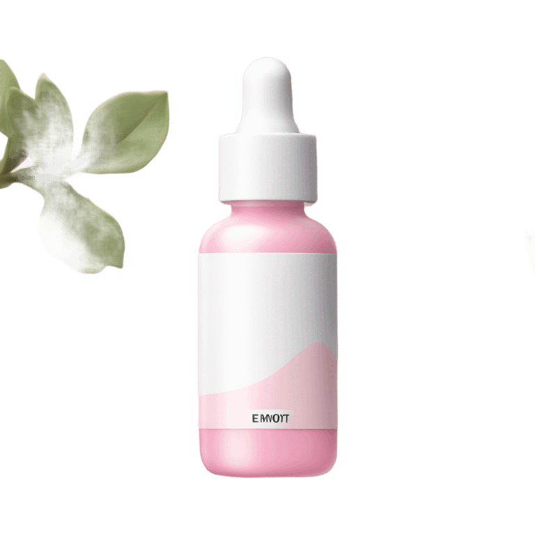 pastel pink and white serum bottle  emoji