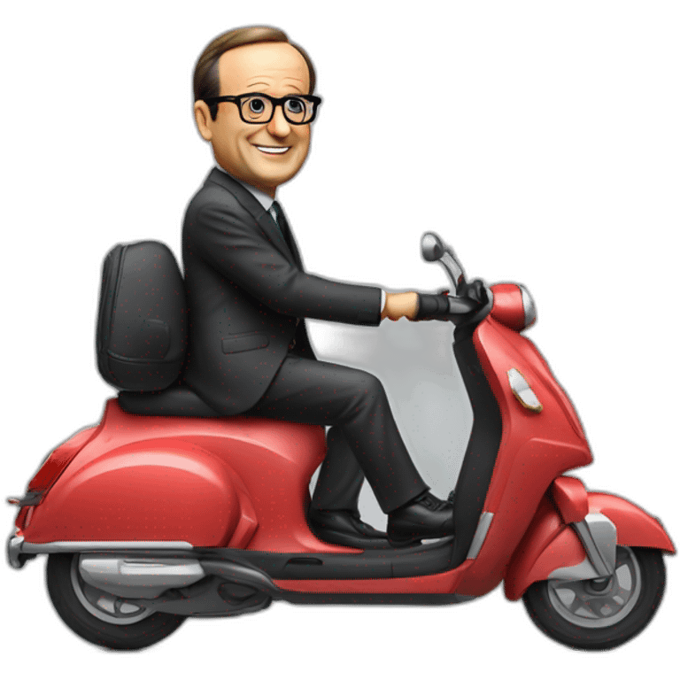 francois hollande sur un scooter emoji